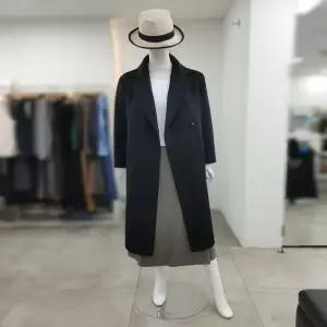 SI 세이브존04 울혼방 벨티드 롱 코트 SJH3196140BK