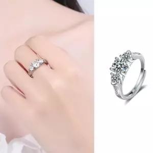 모이사나이트3 이무 오픈 컨트롤 링 S925 커플링 큐빅