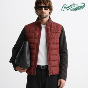 크로커다일남성 [TAG가 500,000] 버건디 덕다운 퀼팅 패딩 점퍼 CDAA2JP4208