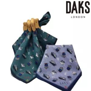 [백화점 홈쇼핑 정품] DAKS 21인치 남여공용 일러스트패턴 나염손수건,면쁘띠스카프 DGR1306