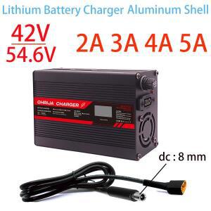 OHRIJA DC 8MM 42V 4A 스마트 리튬 배터리 충전기 36V 10S 고속 커넥터 포함 8020