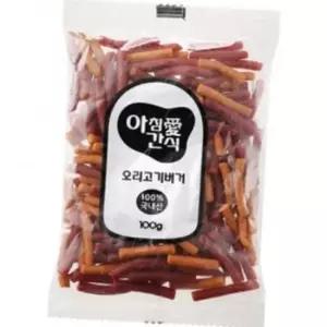 아침애 반려동물 강아지 간식 오리고기 버거 100g 반려견 수제 사료
