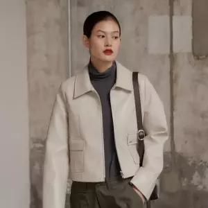 [르아보네]CROPPED BLOUSON JACKET_LIGHT BEIGE