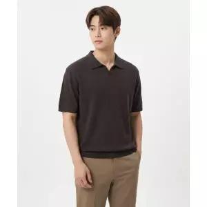 MINDBRIDGE [2PACK]워셔블 린넨 라이크 슬릿넥 카라 반팔 니트 - 5color