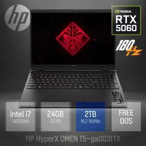 ⓒ HP HyperX 오멘 15-ga0031TX i7-14650HX 24GB 2TB / 고성능 게이밍 영상편집 포토샵 15.3인치 노트북