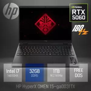 ⓒ HP HyperX 오멘 15-ga0031TX i7-14650HX 32GB 1TB / 고성능 게이밍 영상편집 포토샵 15.3인치 노트북