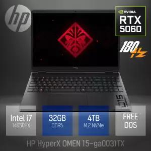 ⓒ HP HyperX 오멘 15-ga0031TX i7-14650HX 32GB 4TB / 고성능 게이밍 영상편집 포토샵 15.3인치 노트북