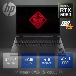 ⓒ HP HyperX 오멘 15-ga0031TX i7-14650HX 32GB 4TB WIN11 / 고성능 영상편집 포토샵 15.3인치 노트북