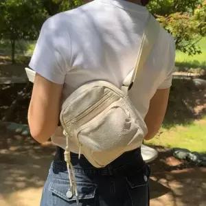 (색상 아이보리)가벼운 여행용 미니 데일리 여름 크로스백 아이보리 백 학생 용 여성 여자 여름 가벼운 데