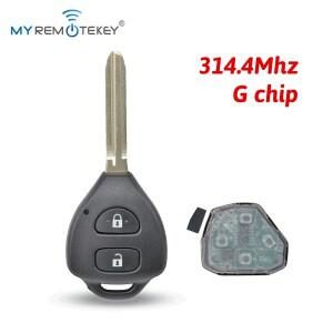 MYREMOTEKEY  새 리모컨 키 TOY43 블레이드 2버튼 314.4mhz 토요타 2006-2011 힐럭스 비고 G칩 차량용