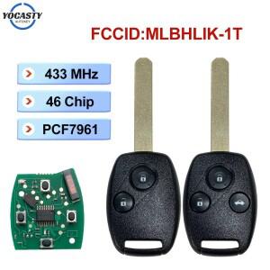 433Mhz 2/3 버튼 PCF7961 ID46 칩 FCC ID:MLBHLIK-1T 혼다 호환 CRV 재즈 2007 리모컨 자동차 키