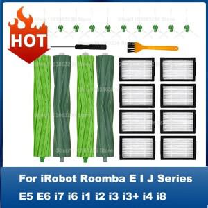 아이로봇 룸바 E I J 시리즈 E5 E6 I7 I6 I1 I2 I3 I4 I8 호환 교체 부품 고무 사이드 브러시 필터 먼지 봉