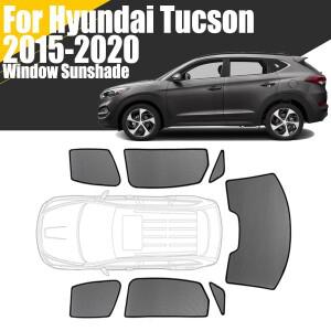 호환 Tucson 2015-2020 커튼 커튼 메쉬 앞 유리 프레임 용 맞춤형 자기 자동차 창 차양