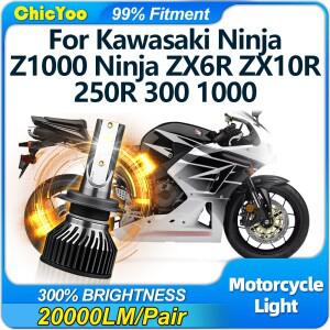 20000LM H7 LED 헤드 라이트 전구 팬 120W 바이크 오토바이 6000K 12V 가와사키 닌자 Z1000 ZX6R ZX10R 250
