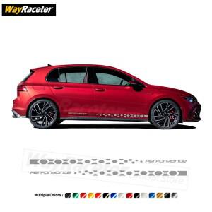 폭스바겐 골프 7 8 GTI 퍼포먼스 MK7 MK8 2025 액세서리용 레이싱 스포츠 사이드 스트라이프 비닐 데칼 스