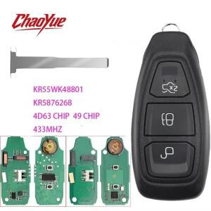 차오유에 KR5876268 ID49 KR55WK48801 4D63+/83 칩 433MHz 스마트 리모컨 자동차 키 포드 피에스타 쿠가 20