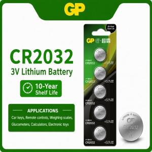 GP 롱래스팅 파워 CR2032 3V 리튬 배터리 DL2032 cr2032 (리모컨 자동차 키 시계 장난감 계산기 욕실 체중