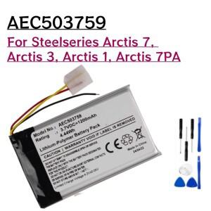 AEC503759 교체용 리튬 이온 배터리 1100mAh 3.7V SteelSeries Arctis 1 3 7 7P 무선 게이밍 헤드셋 0 사이