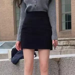 정장 기본 하이웨스트 미니스커트 단정한 스커트