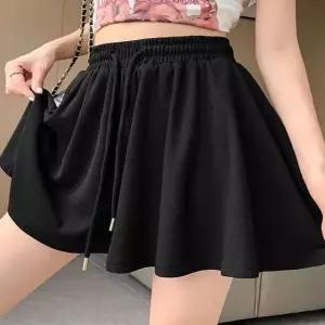 (색상 블랙)숏 여름 여성 플레어 치마바지 스커트 치마