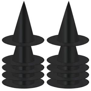 Elcoho 할로윈 마녀 모자 튬 파티 소품 블랙 10개입