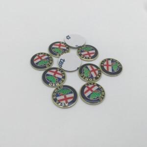 5Pcs 10Pcs 14mm 알파 자동차 키 Fob 케이스 배지 버튼 로고 스트레이트 접이식 원격 체인 교체 스티커