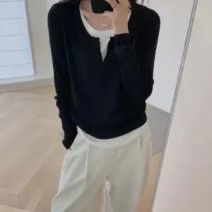 여성 심플 베이직 레이어드 긴팔 티셔츠