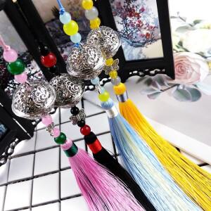 2피스 징글 벨 나비 Tassels 펜던트 DIY 쥬얼리 매력 장식 예술 공예 액세서리 의류 가방 키