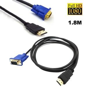 최고 품질의 비디오 커넥터 디지털 남성-남성 AV 어댑터 코드 디스플레이 출력 HDMI 호환 PC HDTV용 VGA 변