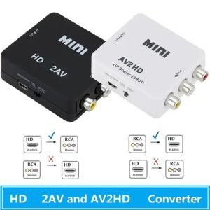 풀HD 1080P HDMI 호환 RCA AV 컴포지트 어댑터 컨버터 AV2HDTV 오디오 TV 비디오 케이블 CVBS (USB 포함)
