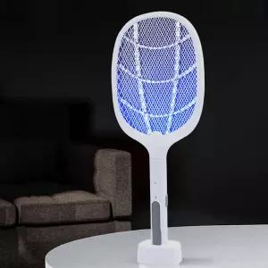 전기모기채 파리 전자 충전식 거치식 원버튼