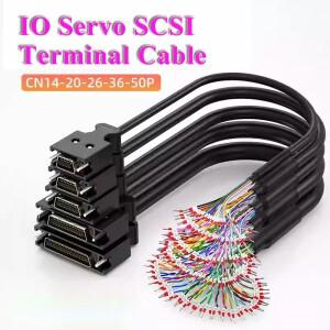 호환 미쓰비시호환 야스카와 델타 20/25/26/44/50 핀 CN1 제어선용 50핀 SCSI IO 서보 터미널 케이블 연결
