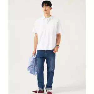 빈폴 BEANPOLE MEN Essential 워싱 스탠다드핏 데님 바지 블루 BC5721E71P 510282
