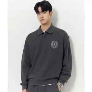 빈폴 BEANPOLE MEN 칼라넥 스웨트 셔츠 애쉬 BC5941C614 510233