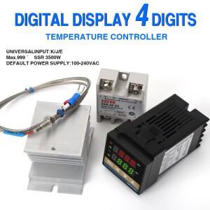 REX-C100 PID 온도 컨트롤러 220V 400도 디지털 조절기 출력 SSR K 타입 열전대