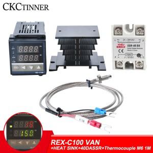 REX-C100VAN 디지털 RKC PID 온도 조절기 컨트롤러 SSR 릴레이/K 열전대 프로브/방열판