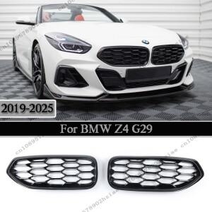 BMW 호환 Z4 G29 20I 30I M40I 2019 2020 블랙 더블 라인/올 메테오 프론트 키드니 그릴 ABS