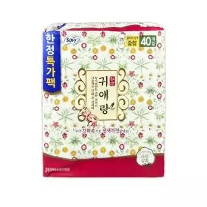 [엄지척]쏘피 697CMU81 귀애랑 생리대 40개입(중형)