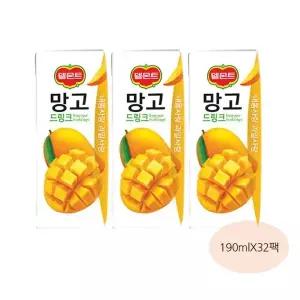 델몬트 과즙주스 망고 190mlx32팩