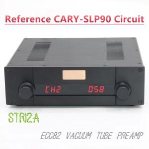 STR12A 참조 CARY SLP90 회로 12AU7/ECC82 진공관 프리 앰프 HiFi 스테레오 원격 제어 오디오