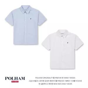 폴햄 키즈 공용 베이직 반팔 셔츠PKG2WC3010