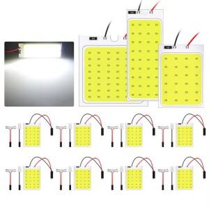 1-8Pcs T10 W5w Cob 18SMD 24SMD 36SMD 자동차 Led  라이센스 패널 램프 인테리어 독서 전구 트렁크 꽃줄