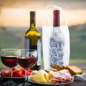 와인 아이스 백 보냉백 버킷 팩 투명 얼음백 쿨러 쿨링백 샴페인 칠링백