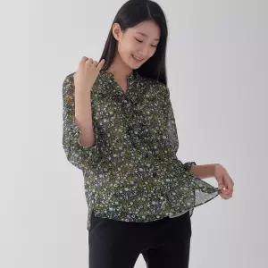 지센 (2컬러) 플라워 쉬폰 블라우스 LFWSO803