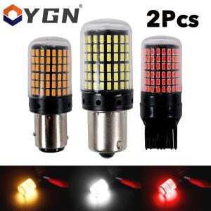 2Pcs 1156 BA15S P21W T20 7440 3157 LED 전구 144smd Led CanBus 램프 방향 지시등