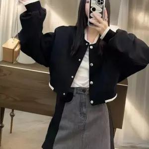 (올핀)여자 블루종 크롭 항공점퍼 간절기 아우터 바시티자켓