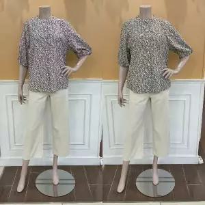 BCBG M백화점 넬로 프린트블라우스  B5C7B414