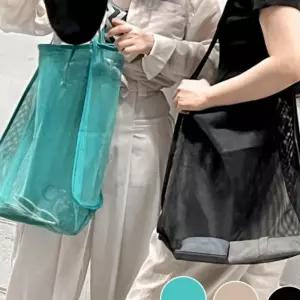 (다올)메쉬 소재 비치 숄더백 다용도 통기성 좋은 깔끔한 디자인