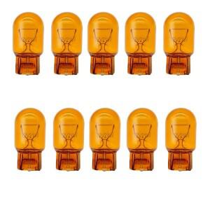 1/4/10pcs 10 Pcs T20 7440 W21W 자연 노란색 자동 할로겐 테일 브레이크 라이트 운전 램프 방향 지시등 전