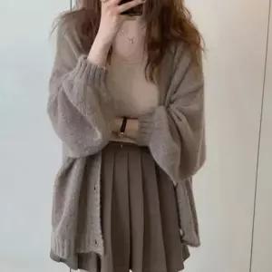 루즈핏 소프트 터치 가디건 봄 가을 겨울 경량 니트 아우터 부드러운 상의 데일리룩 간절기 외투 여성복
